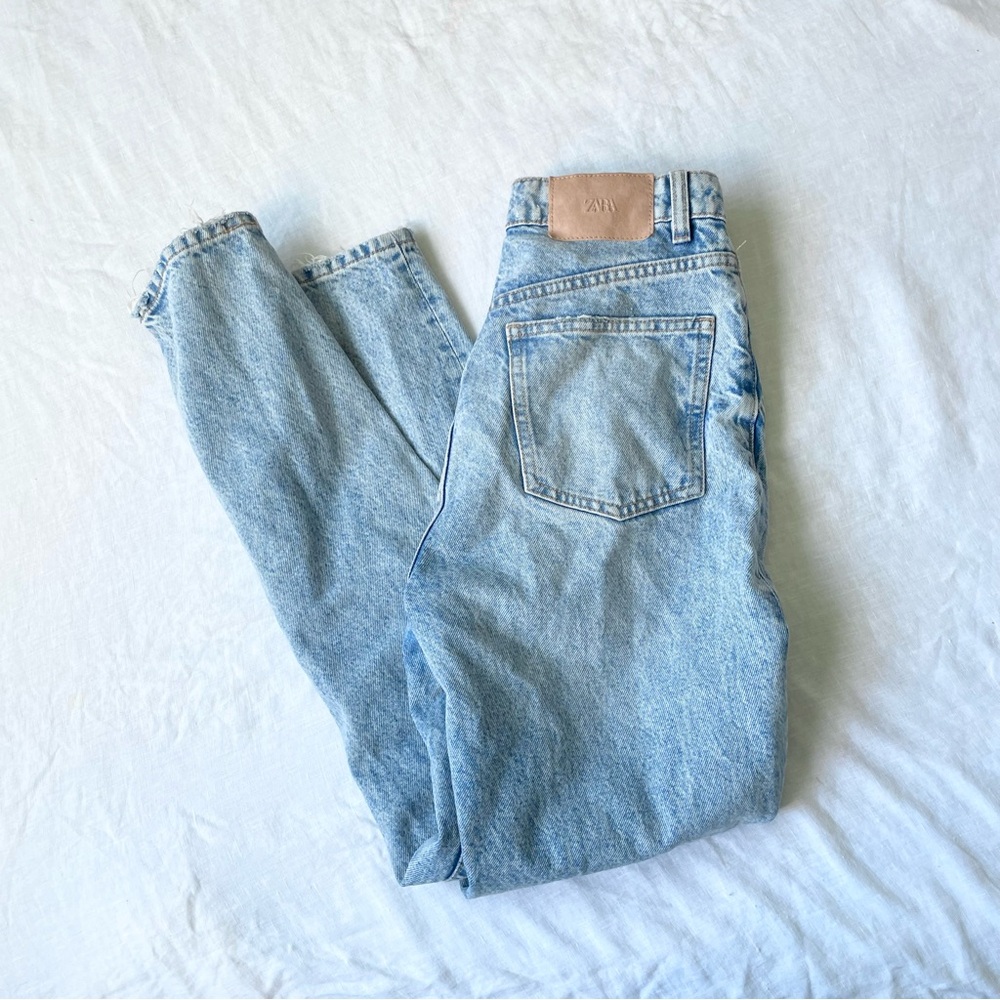 Zara Sky Blue Denim Pants